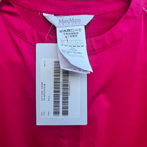 🆕 Max Mara Leisure Antique ROSE Leisure Sheree Drawstring Midi-Dress Cotton 8 - Picture 12 of 15